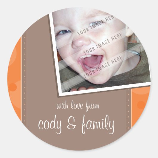 写真シール::生意気な斑点3 ラウンドシール (正面)