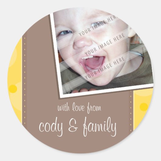 写真シール::生意気な斑点4 ラウンドシール (正面)