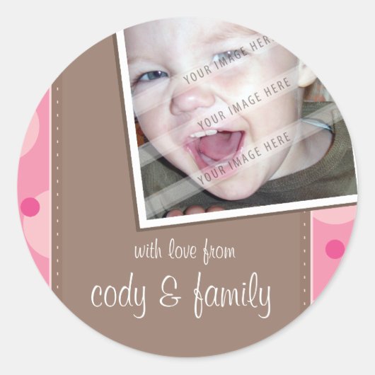 写真シール：：生意気な斑点7 ラウンドシール (正面)