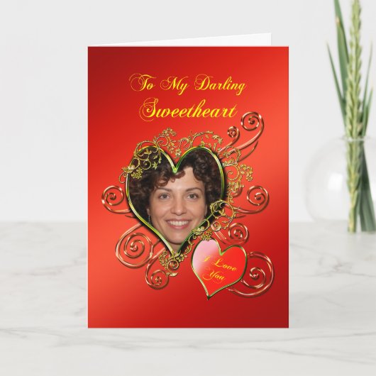 写真スウィートバレンタインデーハートの追加 シーズンカード (正面)