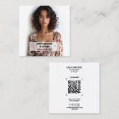 写真スキャンQR スクエア名刺 (正面/裏面)