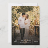 写真スタイリッシュのモダン結婚式の日付の保存 セーブザデート (正面)