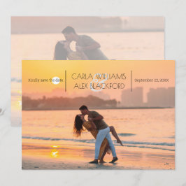 写真スタイリッシュのモダン結婚式の日付の保存 セーブザデート