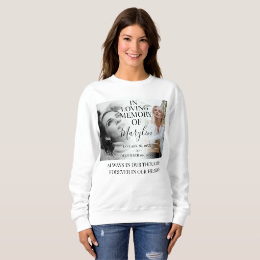 写真スタイリッシュの前後の葬儀 スウェットシャツ (正面フル)