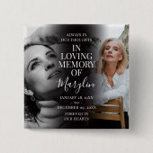 写真スタイリッシュの前後の葬儀 缶バッジ (正面)