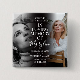 写真スタイリッシュの前後の葬儀 缶バッジ