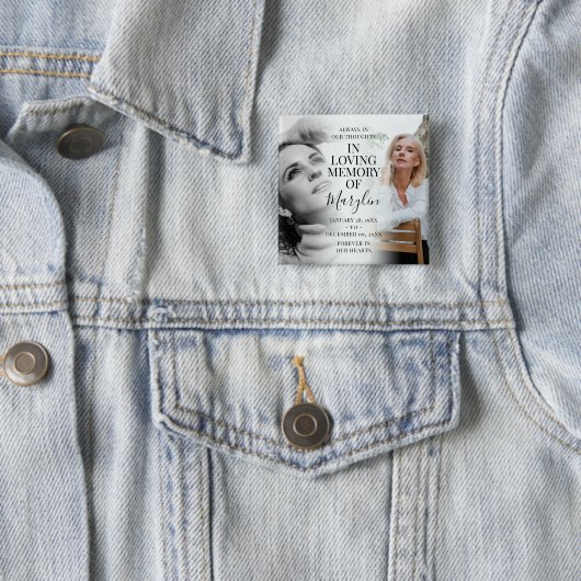 写真スタイリッシュの前後の葬儀 缶バッジ (インサイチュ)