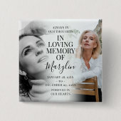 写真スタイリッシュの前後の葬儀 缶バッジ (正面)