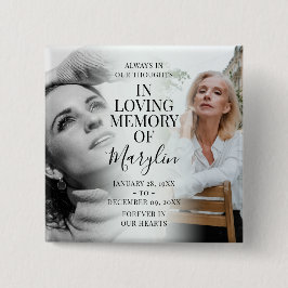 写真スタイリッシュの前後の葬儀 缶バッジ