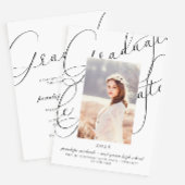 写真スタイリッシュの卒業記念パーティー 招待状