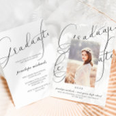 写真スタイリッシュの卒業記念パーティー 招待状