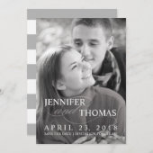 写真スタイリッシュの日付パーソナライズされたを保存結婚する セーブザデート (正面/裏面)