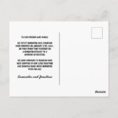 写真スタイリッシュの発表を中止 ポストカード (裏面)