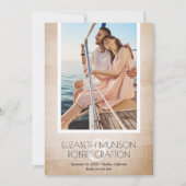 写真スタイリッシュの結婚アンティーク保存日 セーブザデート (正面)