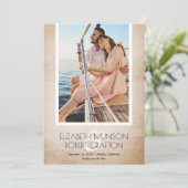 写真スタイリッシュの結婚アンティーク保存日 セーブザデート (スタンド正面)