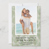 写真スタイリッシュの結婚トロピカル保存日 セーブザデート (正面)