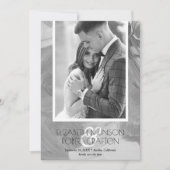 写真スタイリッシュの結婚白黒保存日 セーブザデート (正面)