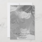 写真スタイリッシュの結婚白黒保存日 セーブザデート (裏面)