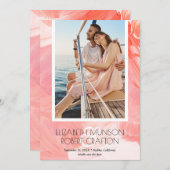 写真スタイリッシュの絵を描Coral保存日 セーブザデート (正面/裏面)