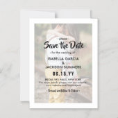 写真スタイリッシュオーバーレイモダンウェディング日付の保存 マグネット招待状 (正面)