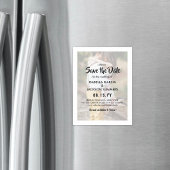 写真スタイリッシュオーバーレイモダンウェディング日付の保存 マグネット招待状