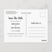 写真スタイリッシュカレンダー日付カードを保存 ポストカード (裏面)