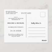 写真スタイリッシュカレンダー結婚の延期 ポストカード (裏面)