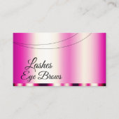 写真スタイリッシュガーリーでピンクのグラマラスモダン 名刺 (正面)