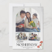 写真スタイリッシュコラージュエレガントハッピーマザーの日 シーズンカード (正面)