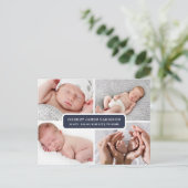 写真スタイリッシュコラージュ生誕発表 ポストカード (スタンド正面)