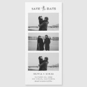 写真スタイリッシュストリップ磁気結婚式の日付を保存 (正面)