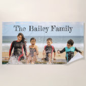 写真スタイリッシュパーソナライズされた ビーチタオル (正面)