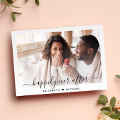 写真スタイリッシュ婚約後の楽しい時間 案内状