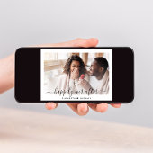 写真スタイリッシュ婚約後の楽しい時間 案内状