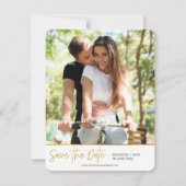 写真スタイリッシュ日モダン付カードの保存 セーブザデート (正面)