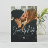 写真スタイリッシュ日付のカー結婚ドを保存 セーブザデート (スタンド正面)