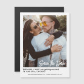 写真スタイリッシュ日付のマグネットカードを保存 (正面/裏面)