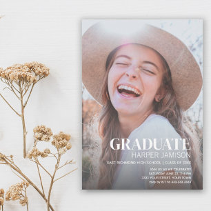 写真スタイリッシュ2023卒業パーティー 招待状