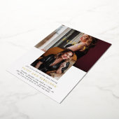 写真スタイリッシュ40歳の誕生日 箔招待状 (回転した状態)