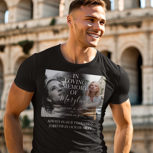 写真スタイリッシュT-Shの前後の葬儀 Tシャツ