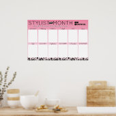 写真スタイルリストの従業員（月の認識） ポスター (キッチン)