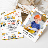 写真ストップ交通建築誕生日 招待状