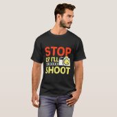 写真ストップ写真家を撮るおもしろいか Tシャツ (正面フル)