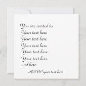 写真ストライプのとカスタム招待状付き文字 招待状 (裏面)