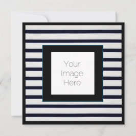 写真ストライプのとカスタム招待状付き文字 招待状
