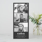 写真ストリップ 誕生日招待状 招待状 (スタンド正面)