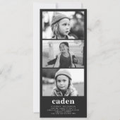 写真ストリップ 誕生日招待状 招待状 (正面)