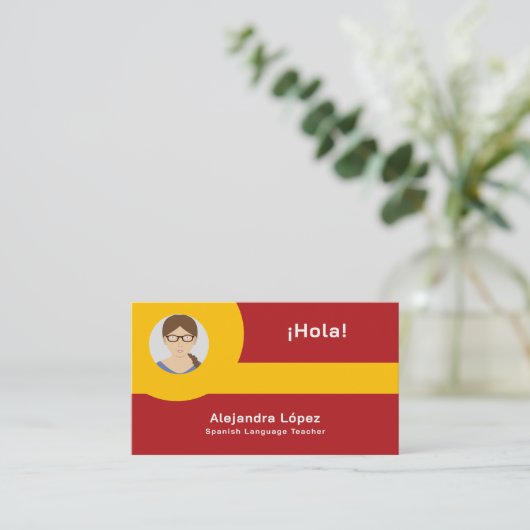 写真スペインの付き先生名刺 名刺 (スタンド正面)