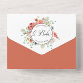 写真スペインの、コーラル・ピ結婚ーチのRSVPの引き裂き オールインワン招待状 (裏面)