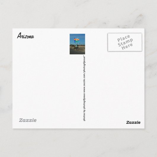 写真ズオブアリゾナはがき ポストカード (裏面)